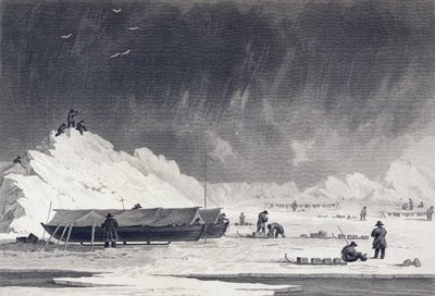 Die Boote für die Nacht an Land gezogen, aus 
